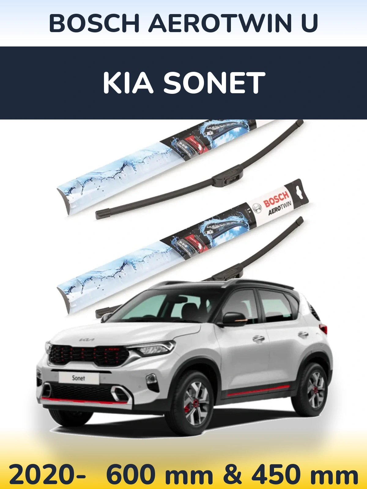 Ștergătoare BOSCH AeroTwin U pentru KIA Sonet