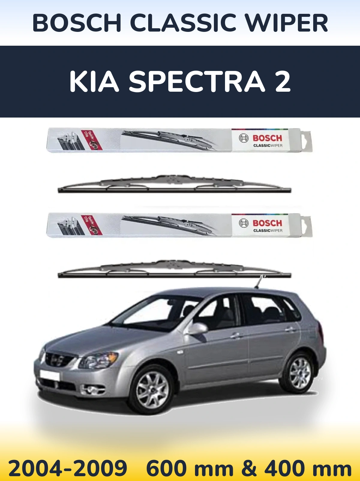 Ștergătoare BOSCH Classic Wiper pentru KIA Spectra 2