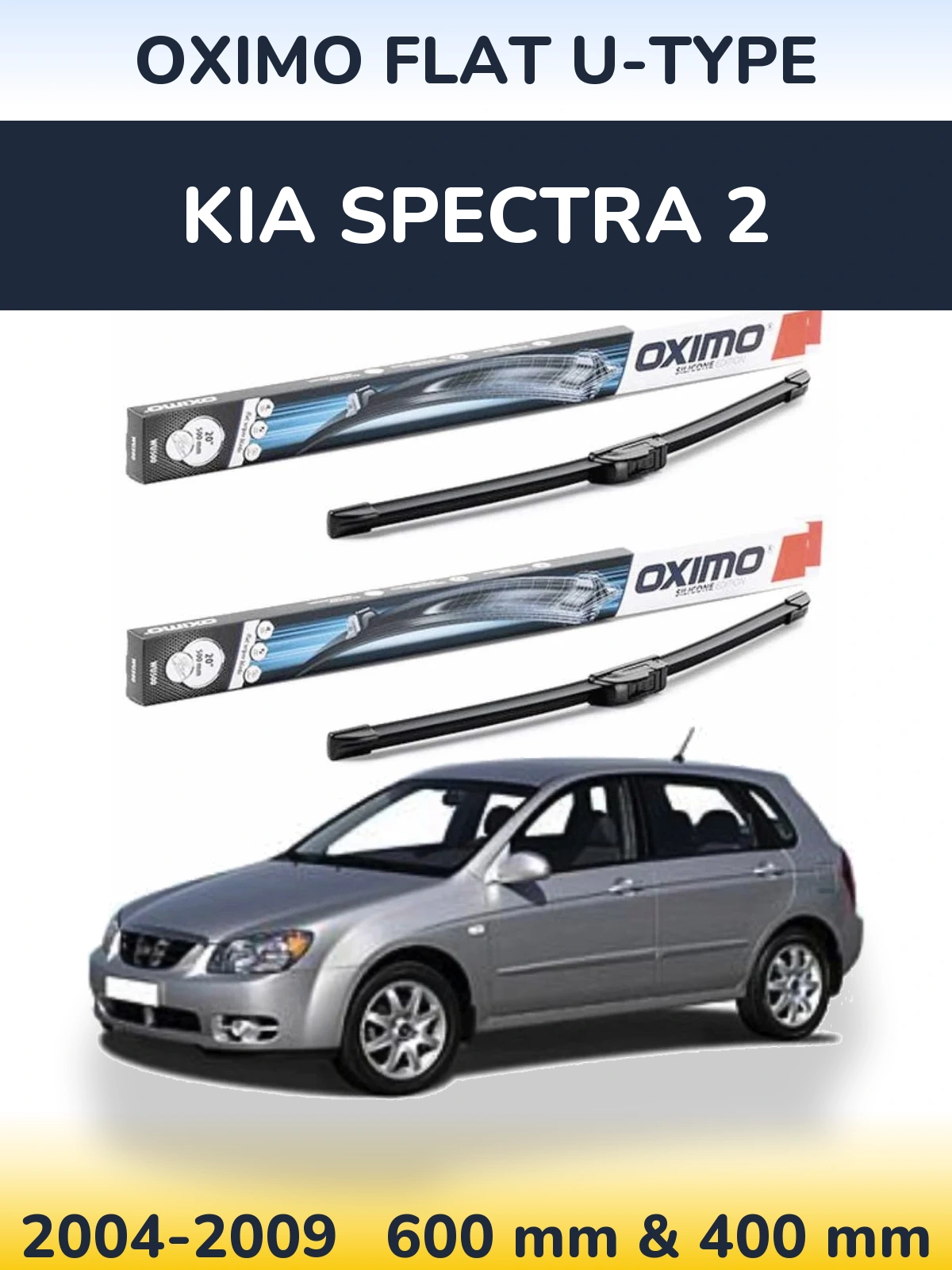 Ștergătoare Oximo Flat U-type pentru KIA Spectra 2