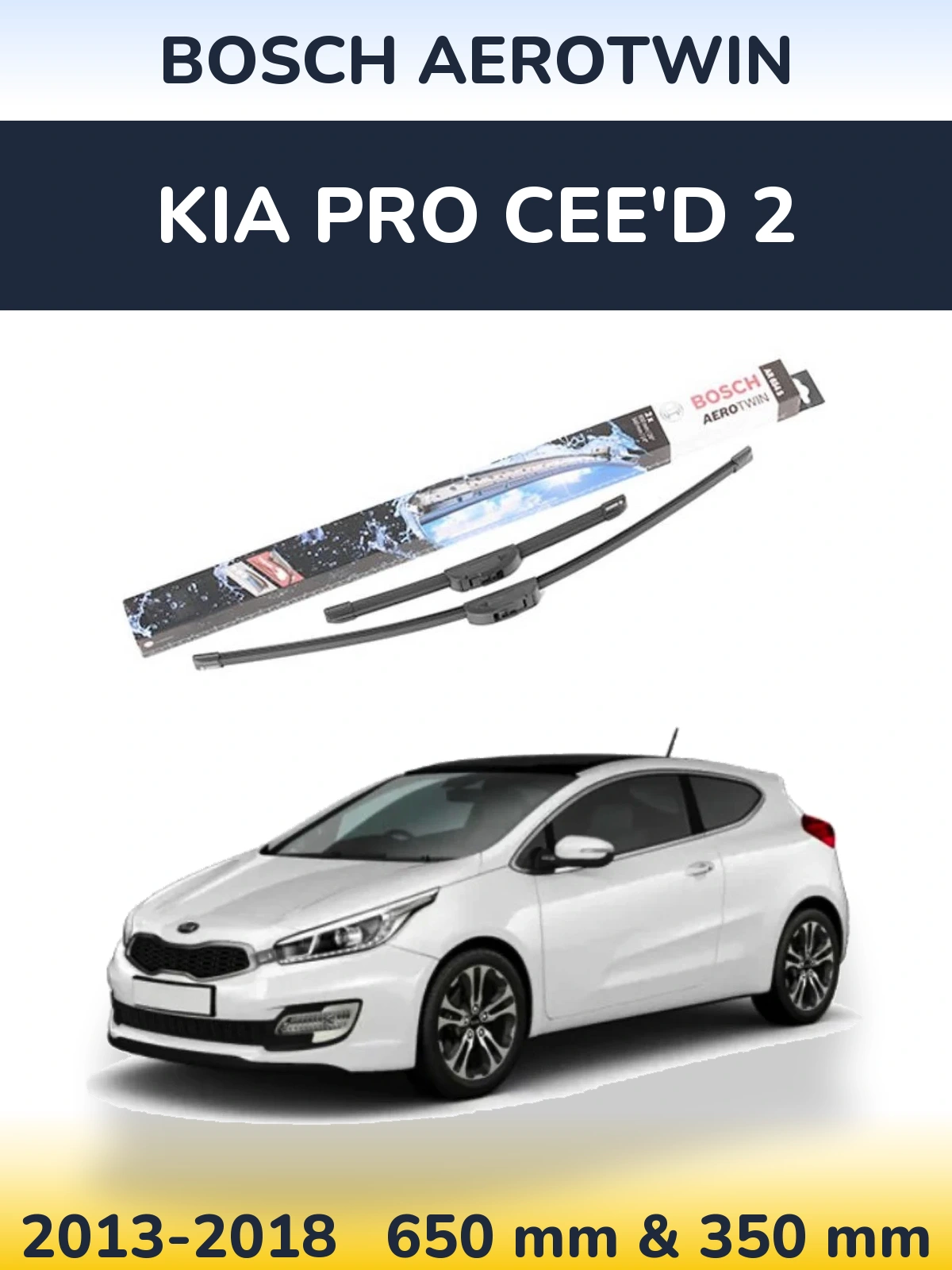 Ștergătoare BOSCH AeroTwin pentru KIA Pro Cee'd 2