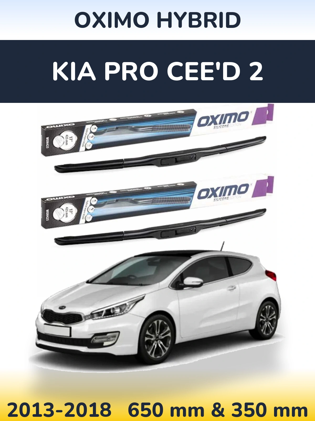 Ștergătoare Oximo Hybrid pentru KIA Pro Cee'd 2