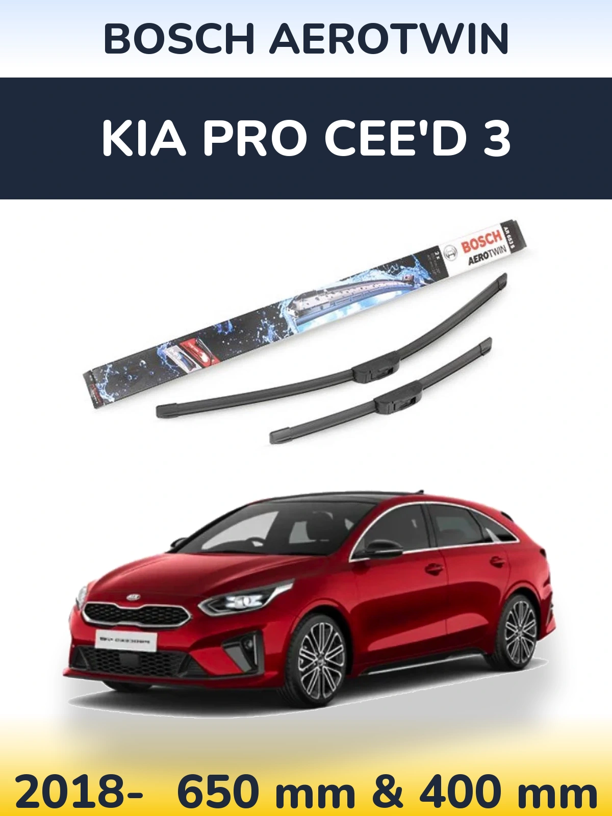 Ștergătoare BOSCH AeroTwin pentru KIA Pro Cee'd 3