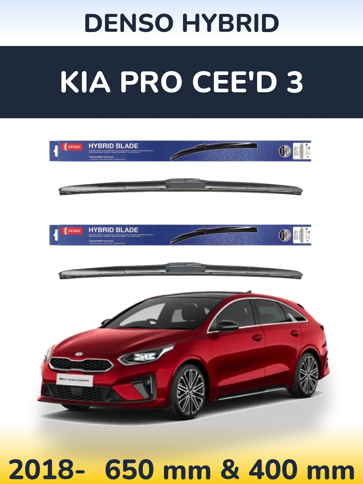Ștergătoare Denso Hybrid pentru KIA Pro Cee'd 3