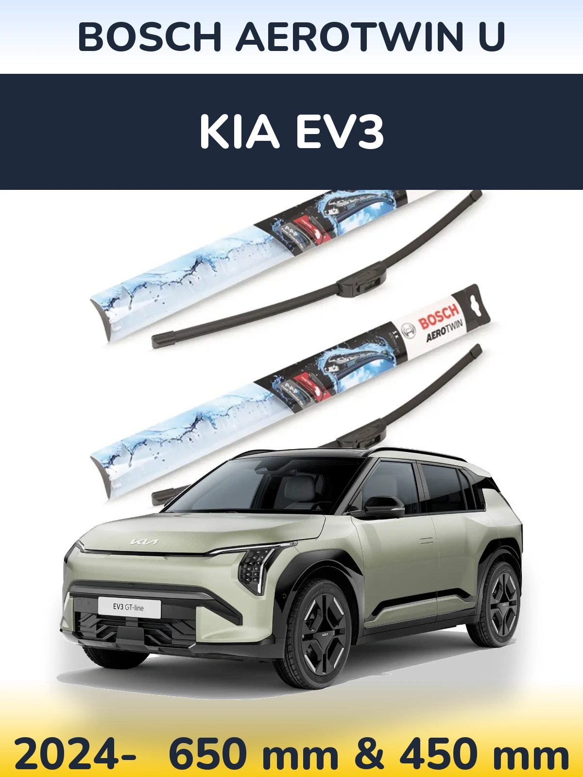 Ștergătoare BOSCH AeroTwin U pentru KIA EV3