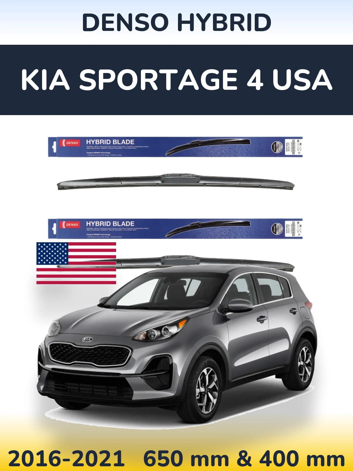 Ștergătoare Denso Hybrid pentru KIA Sportage 4 USA