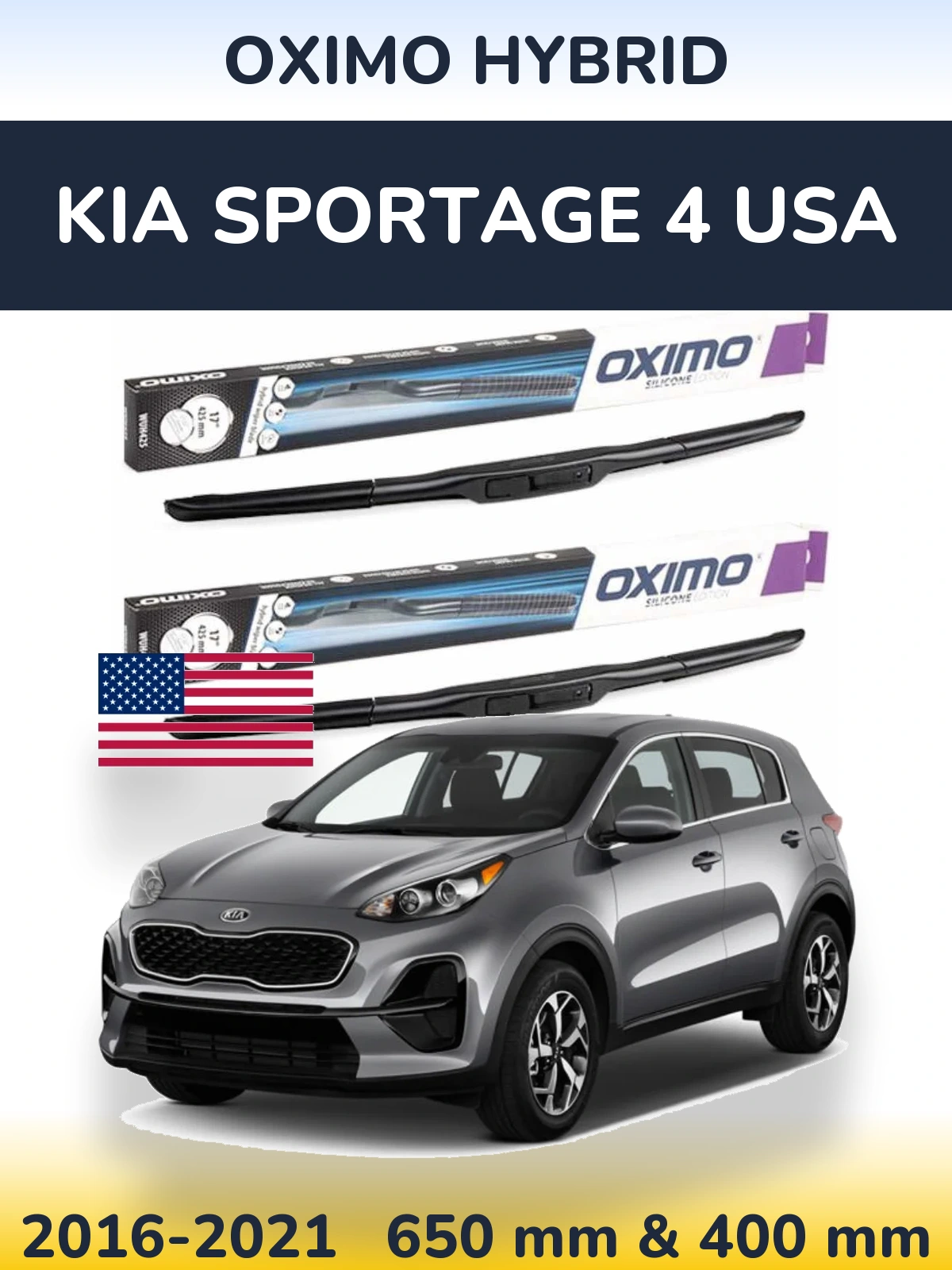 Ștergătoare Oximo Hybrid pentru KIA Sportage 4 USA