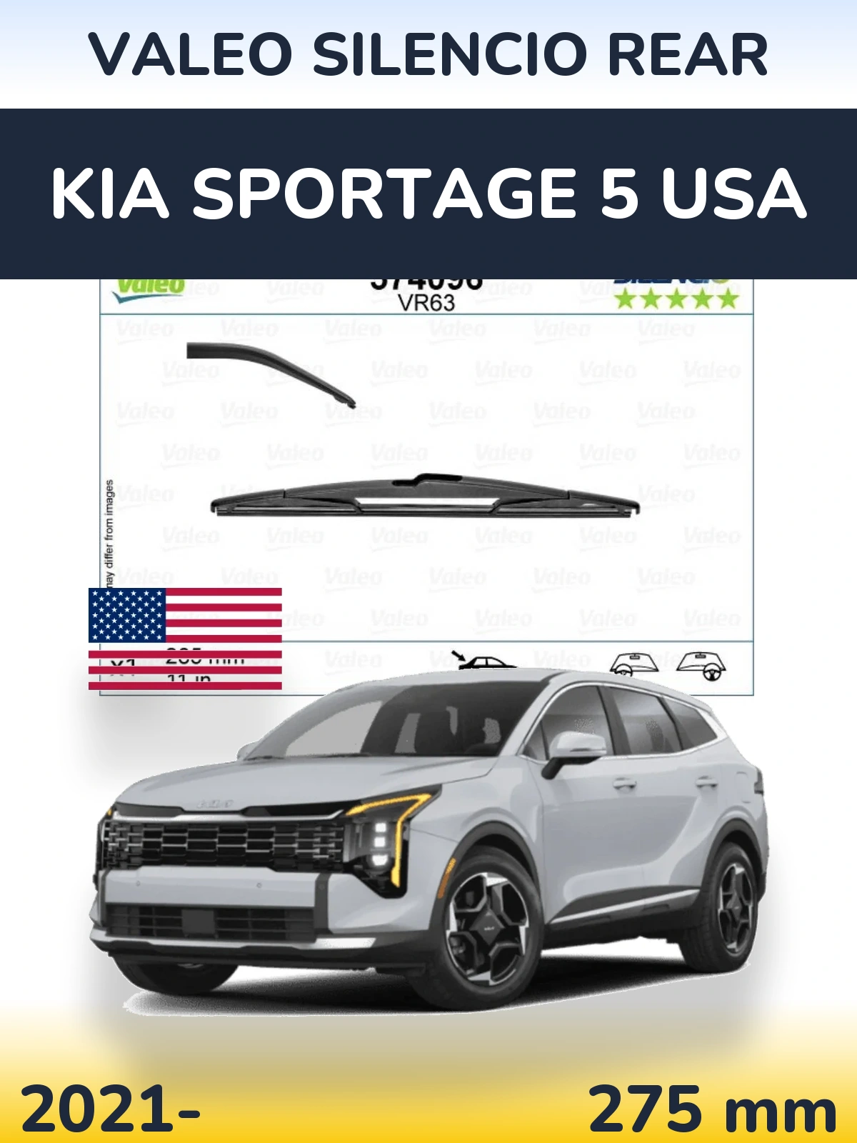 Ștergătoare Valeo Silencio Rear pentru KIA Sportage 5 USA