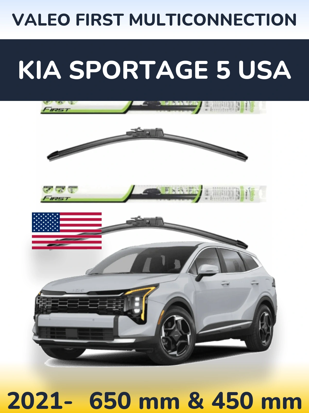 Ștergătoare Valeo First MultiConnection pentru KIA Sportage 5 USA