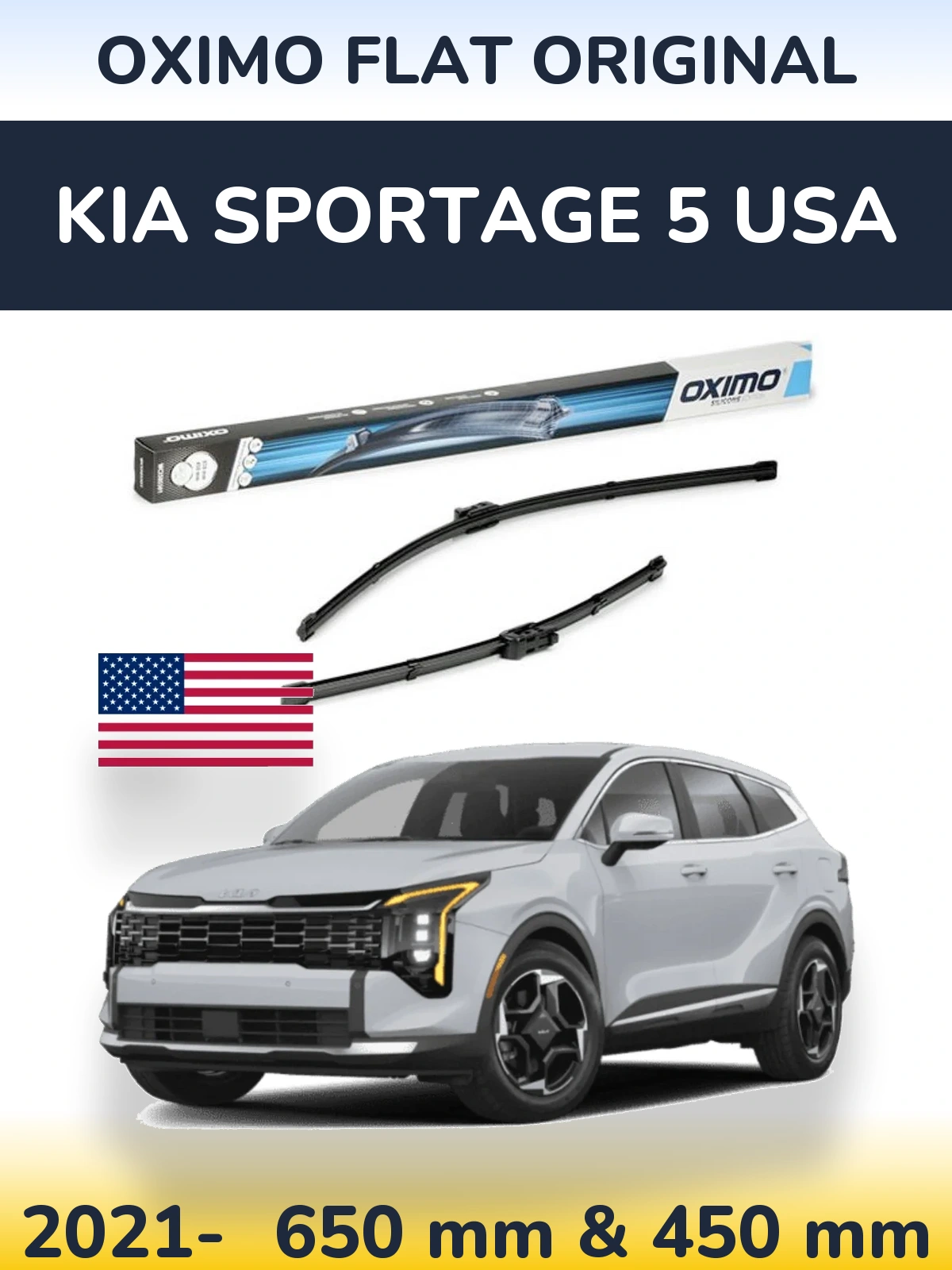 Ștergătoare Oximo Flat Original pentru KIA Sportage 5 USA