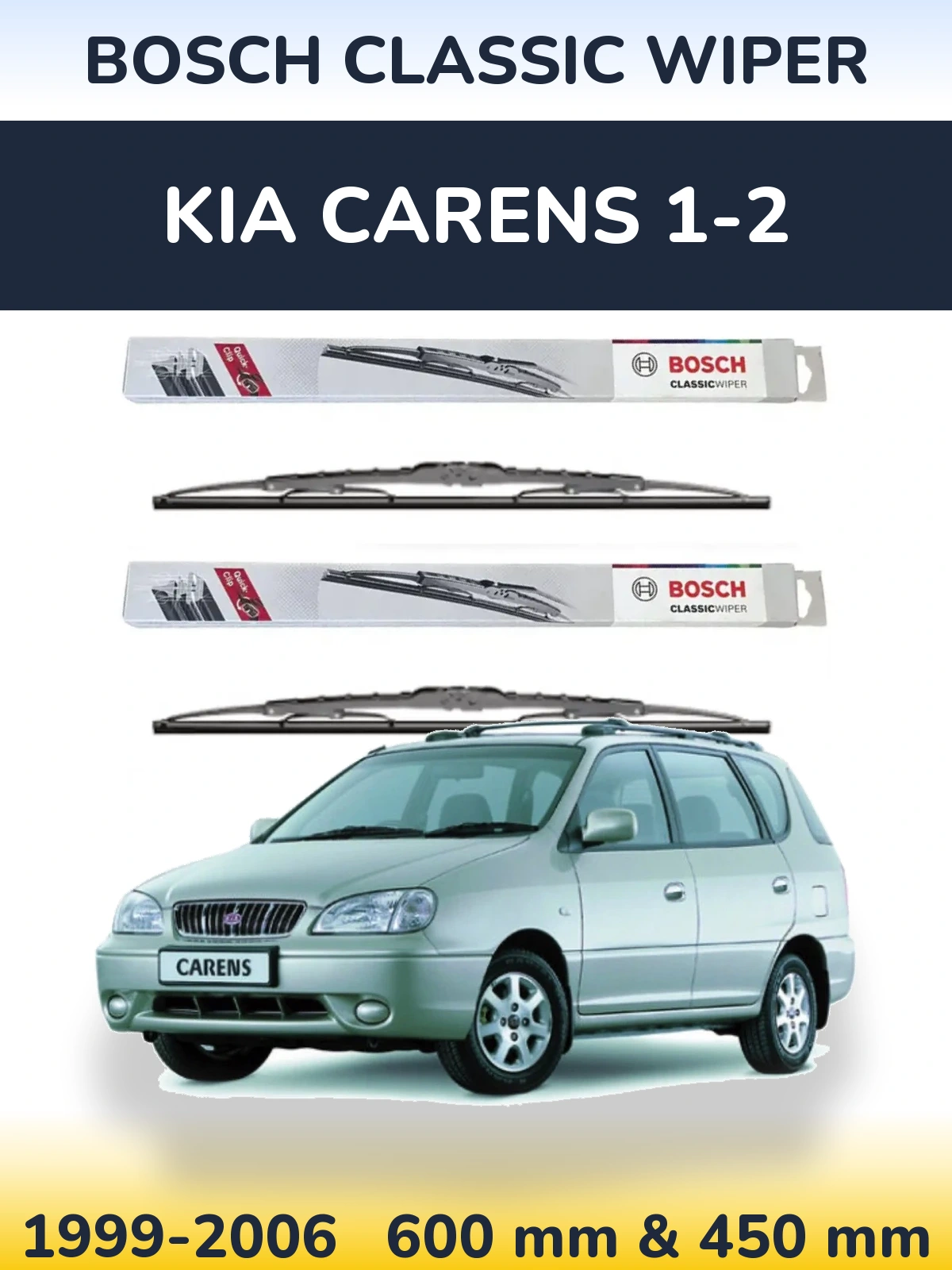 Ștergătoare BOSCH Classic Wiper pentru KIA Carens 1-2