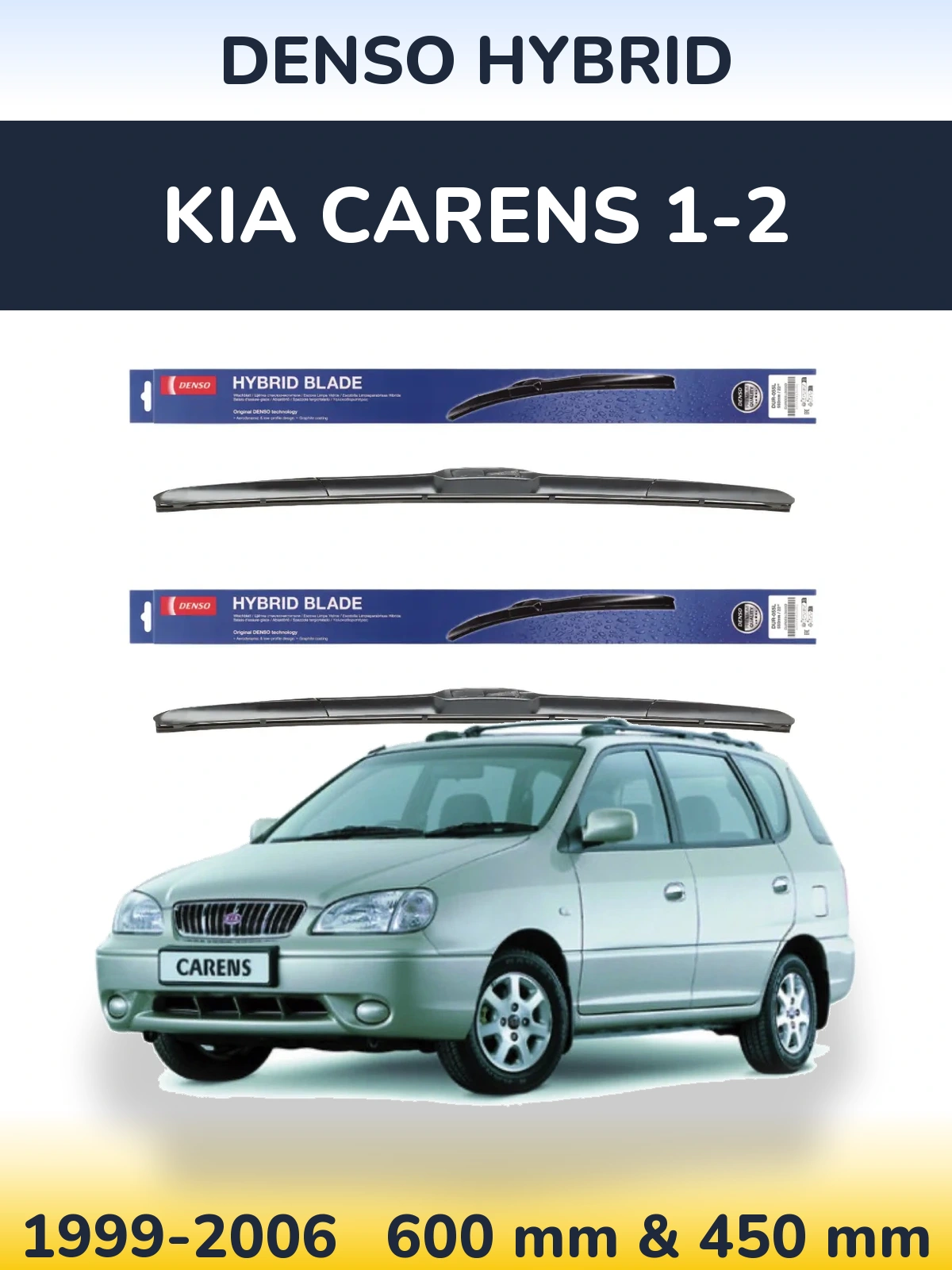 Ștergătoare Denso Hybrid pentru KIA Carens 1-2