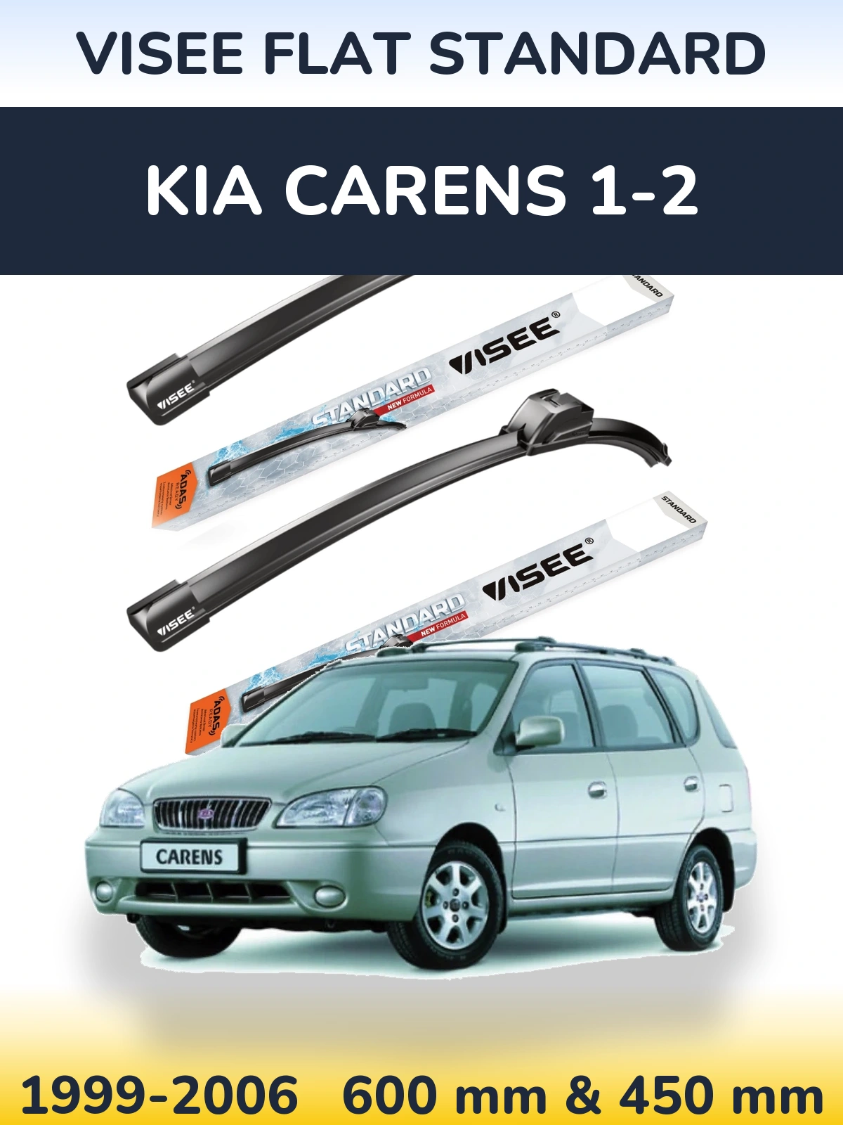 Ștergătoare VISEE FLAT STANDARD pentru KIA Carens 1-2