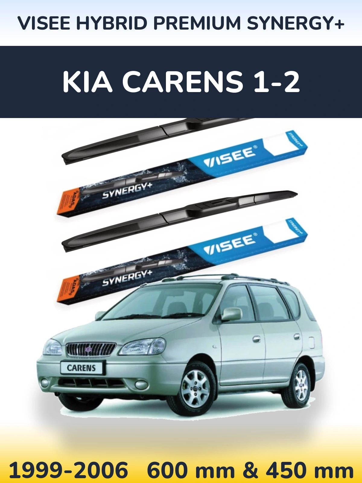 Ștergătoare VISEE HYBRID PREMIUM SYNERGY+ pentru KIA Carens 1-2