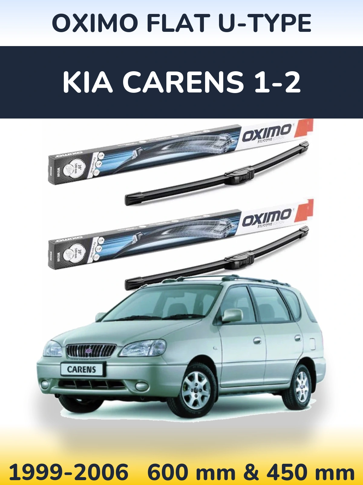 Ștergătoare Oximo Flat U-type pentru KIA Carens 1-2