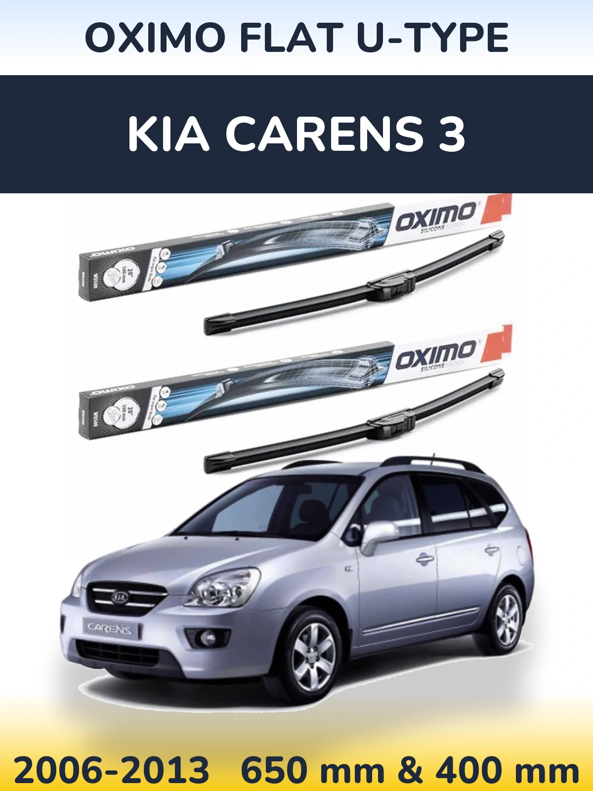Ștergătoare Oximo Flat U-type pentru KIA Carens 3