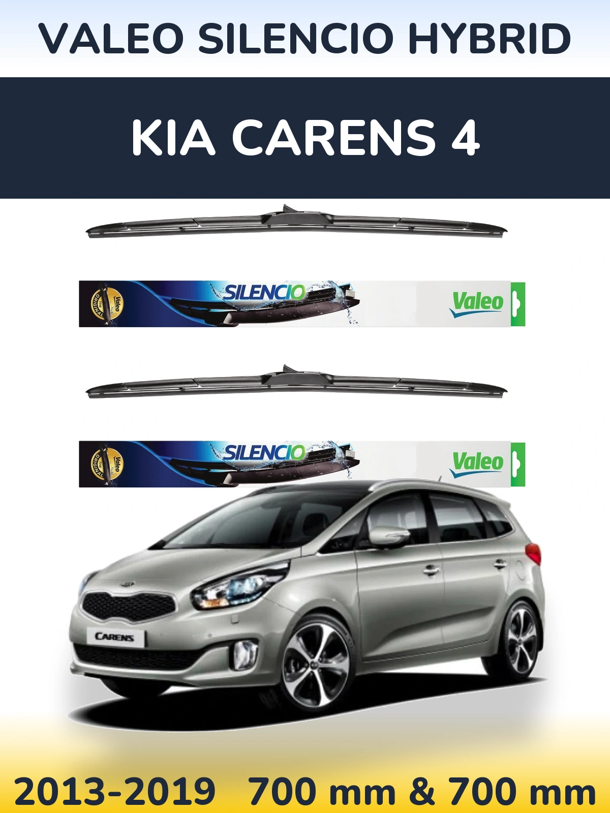 Ștergătoare Valeo Silencio Hybrid pentru KIA Carens 4