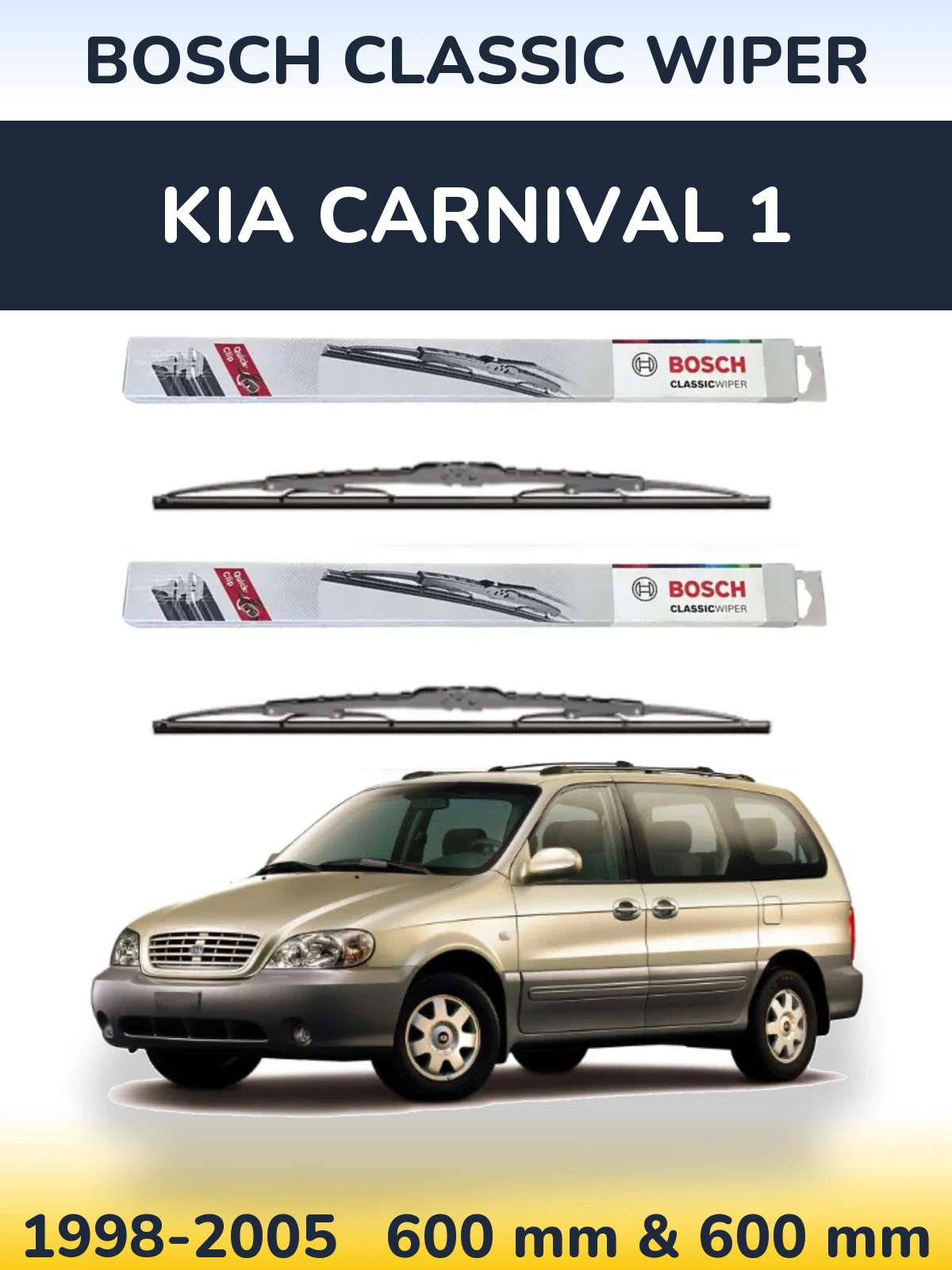 Ștergătoare BOSCH Classic Wiper pentru KIA Carnival 1