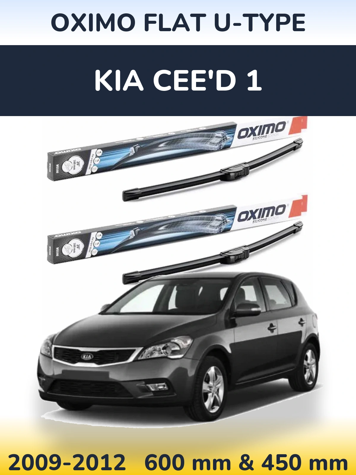Ștergătoare Oximo Flat U-type pentru KIA Cee'd 1