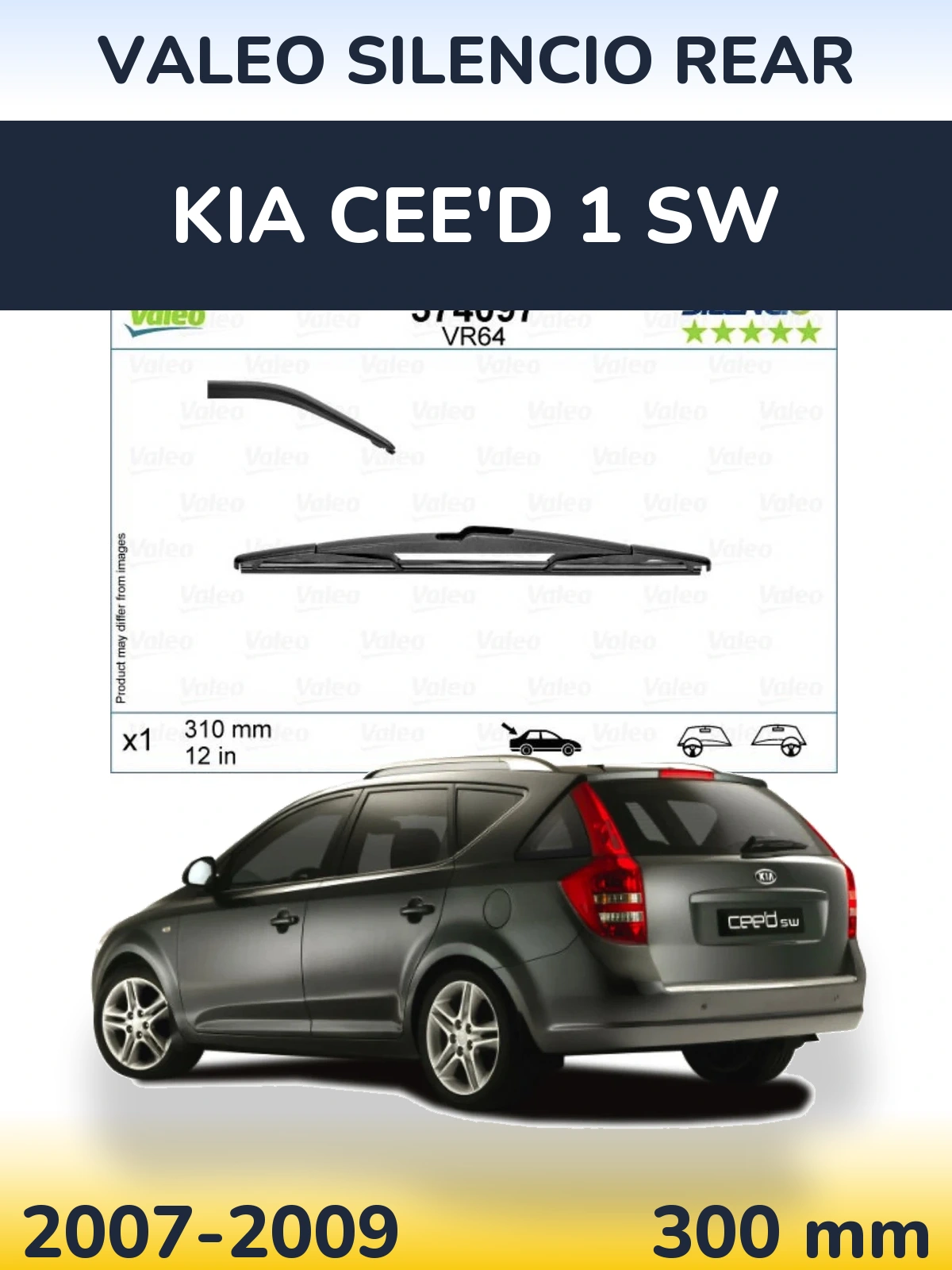 Ștergătoare Valeo Silencio Rear pentru KIA Cee'd 1 SW