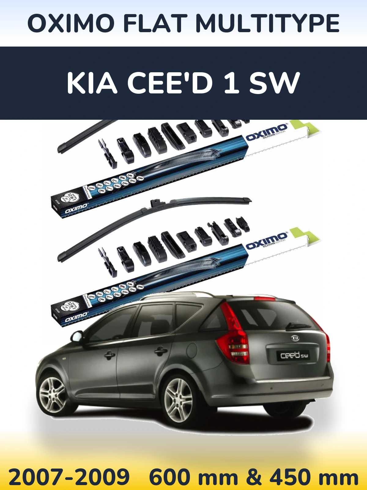 Ștergătoare Oximo Flat MultiTipe pentru KIA Cee'd 1 SW