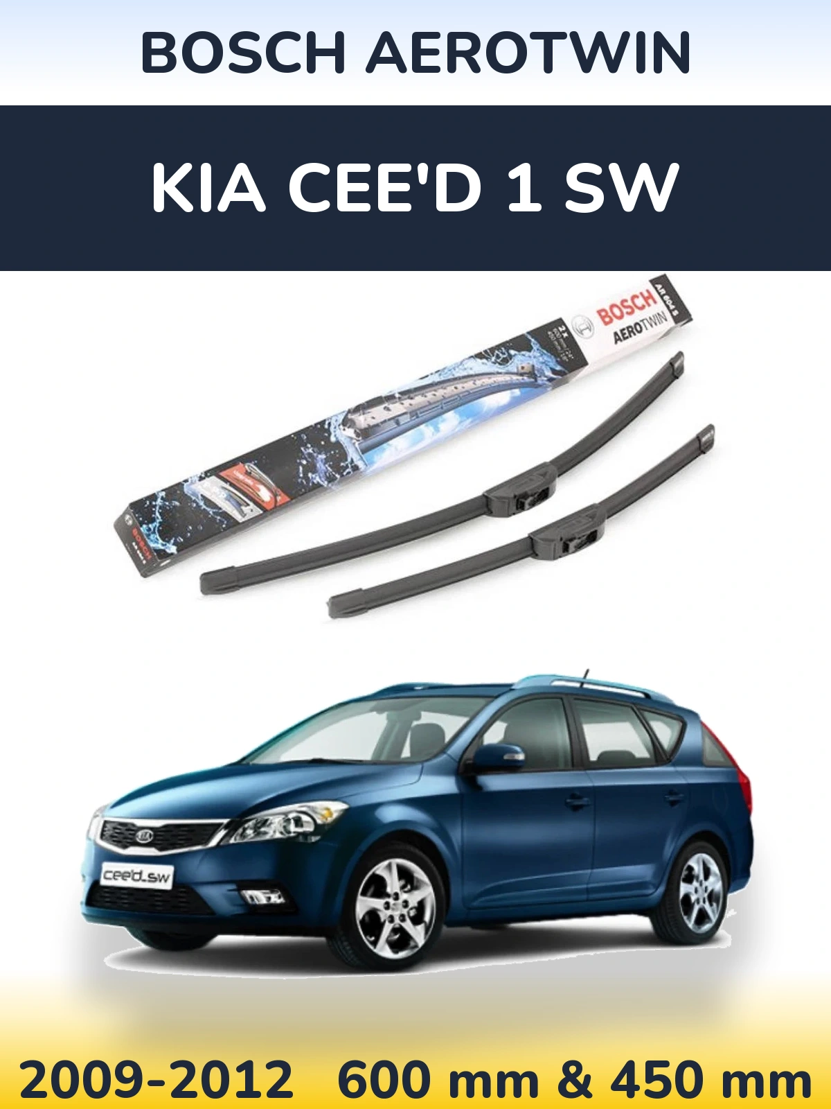 Ștergătoare BOSCH AeroTwin pentru KIA Cee'd 1 SW