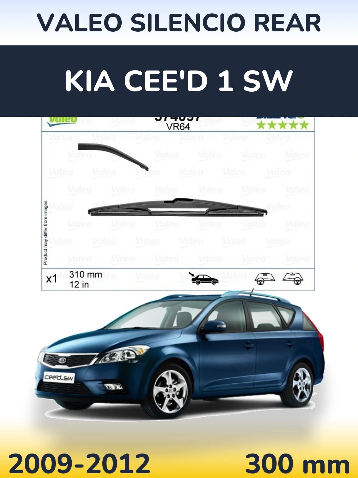 Ștergătoare Valeo Silencio Rear pentru KIA Cee'd 1 SW