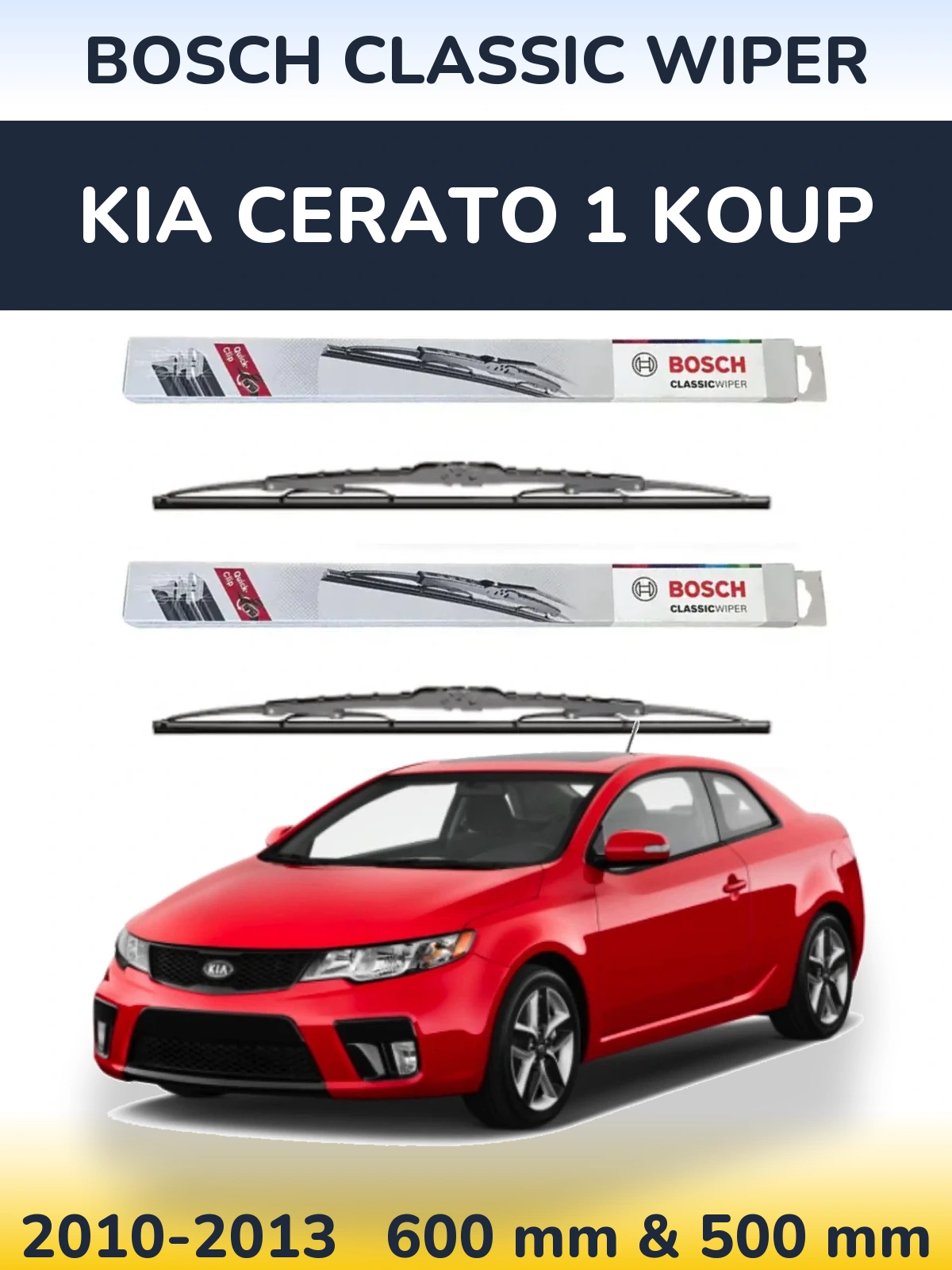 Ștergătoare BOSCH Classic Wiper pentru KIA Cerato 1 Koup
