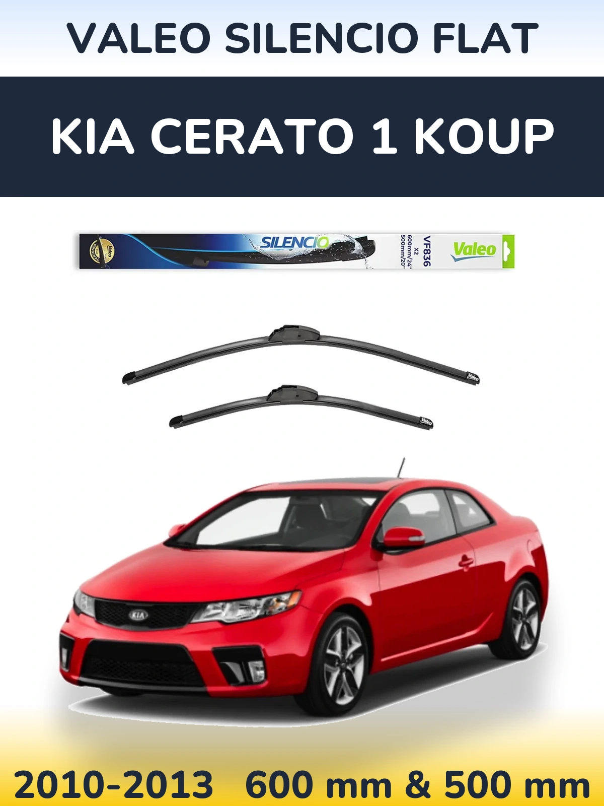 Ștergătoare Valeo Silencio Flat pentru KIA Cerato 1 Koup