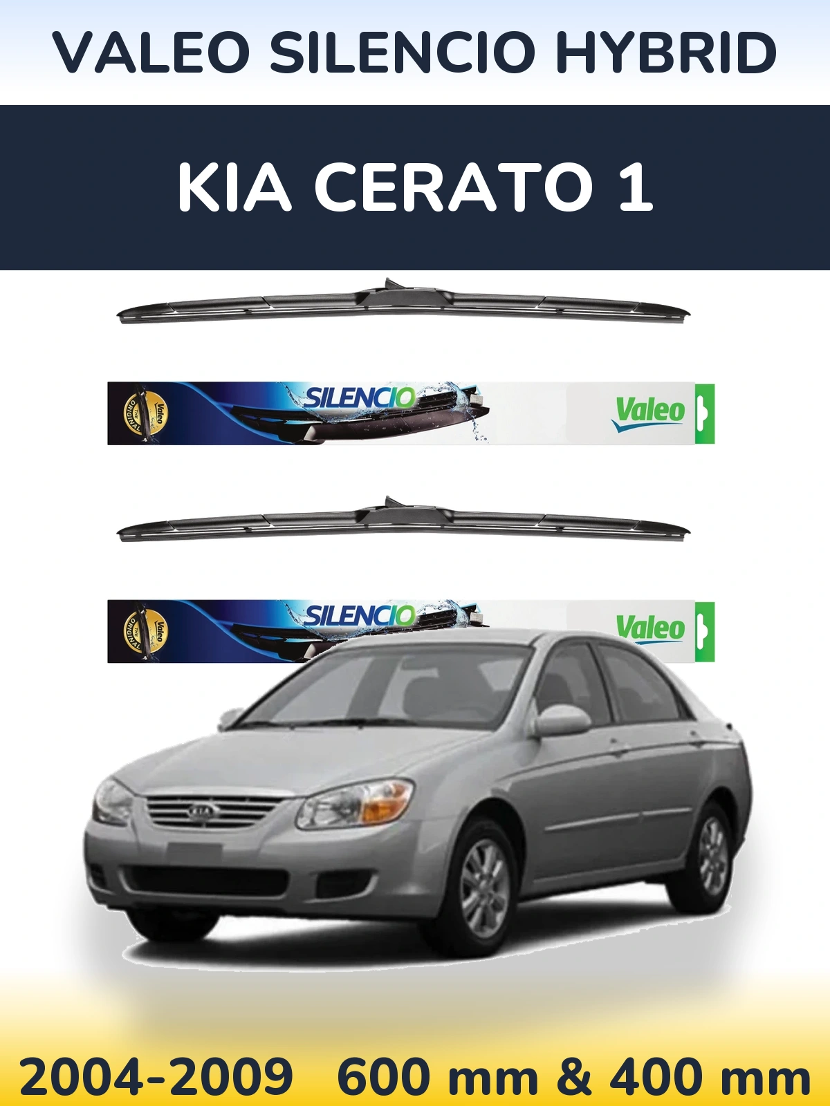 Ștergătoare Valeo Silencio Hybrid pentru KIA Cerato 1