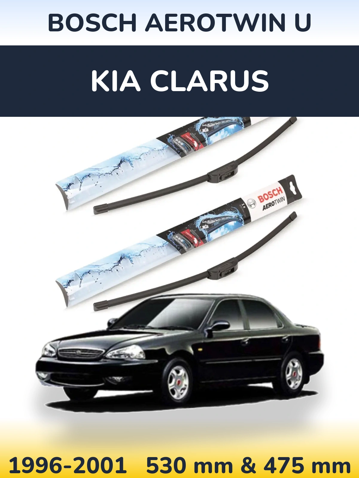 Ștergătoare BOSCH AeroTwin U pentru KIA Clarus