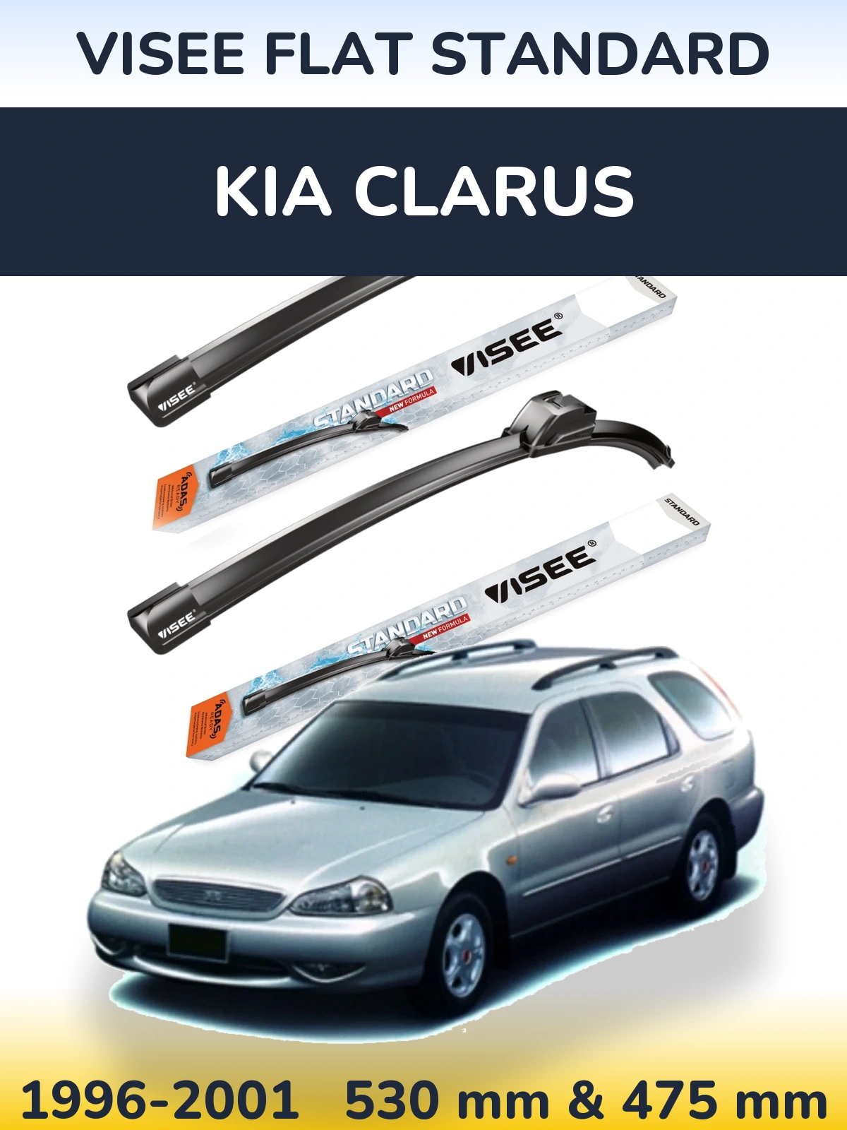 Ștergătoare VISEE FLAT STANDARD pentru KIA Clarus