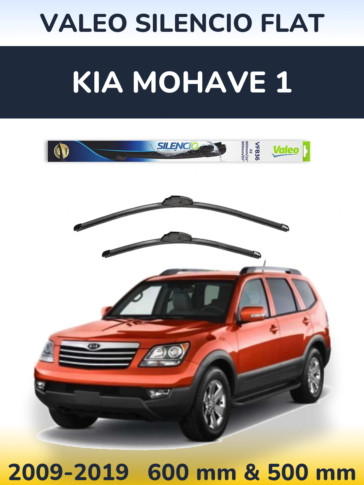Ștergătoare Valeo Silencio Flat pentru KIA Mohave 1