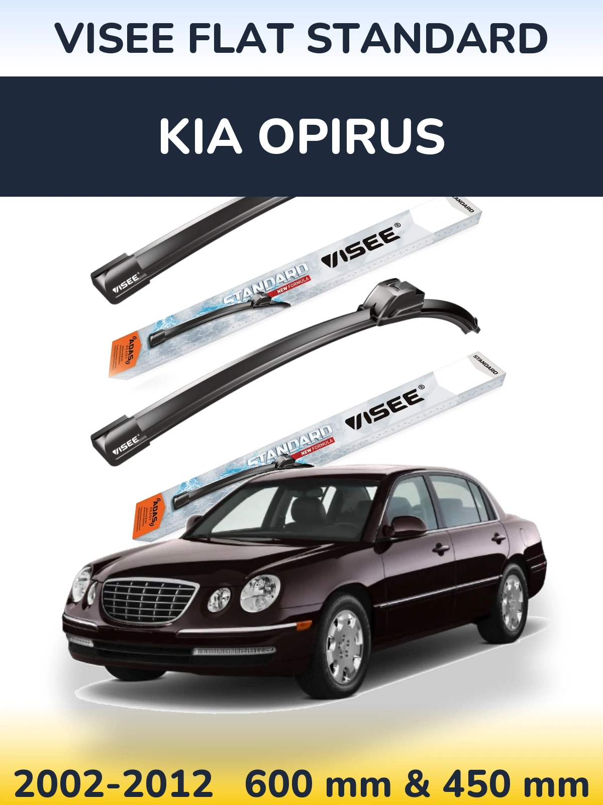 Ștergătoare VISEE FLAT STANDARD pentru KIA Opirus