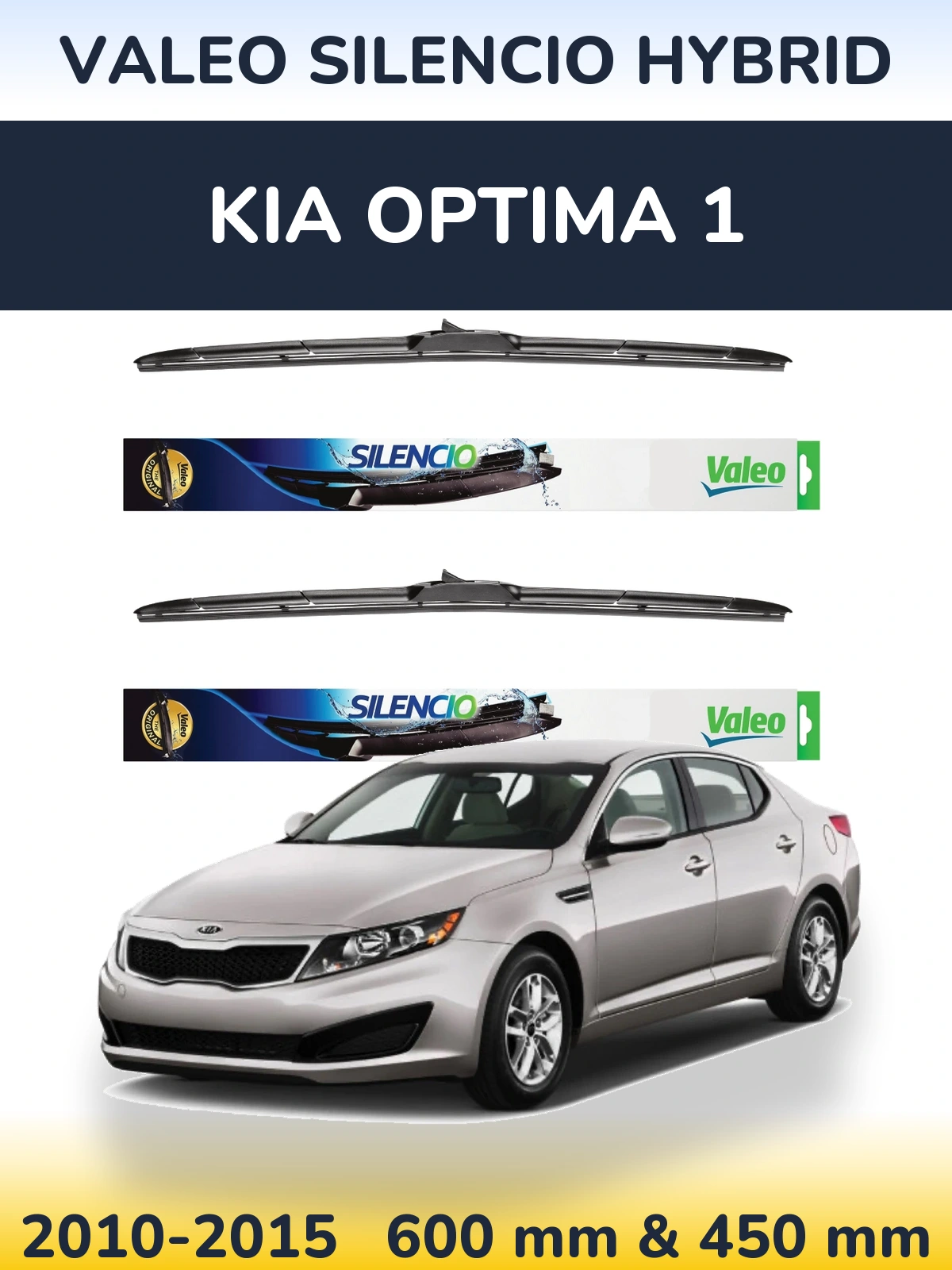 Ștergătoare Valeo Silencio Hybrid pentru KIA Optima 1