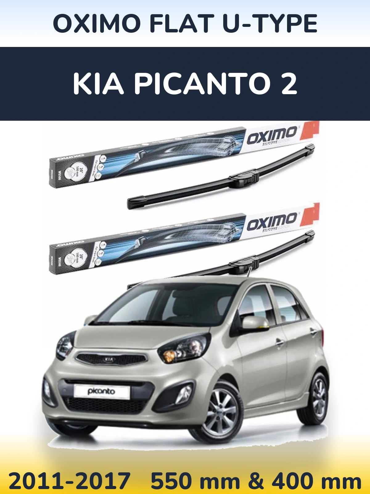 Ștergătoare Oximo Flat U-type pentru KIA Picanto 2