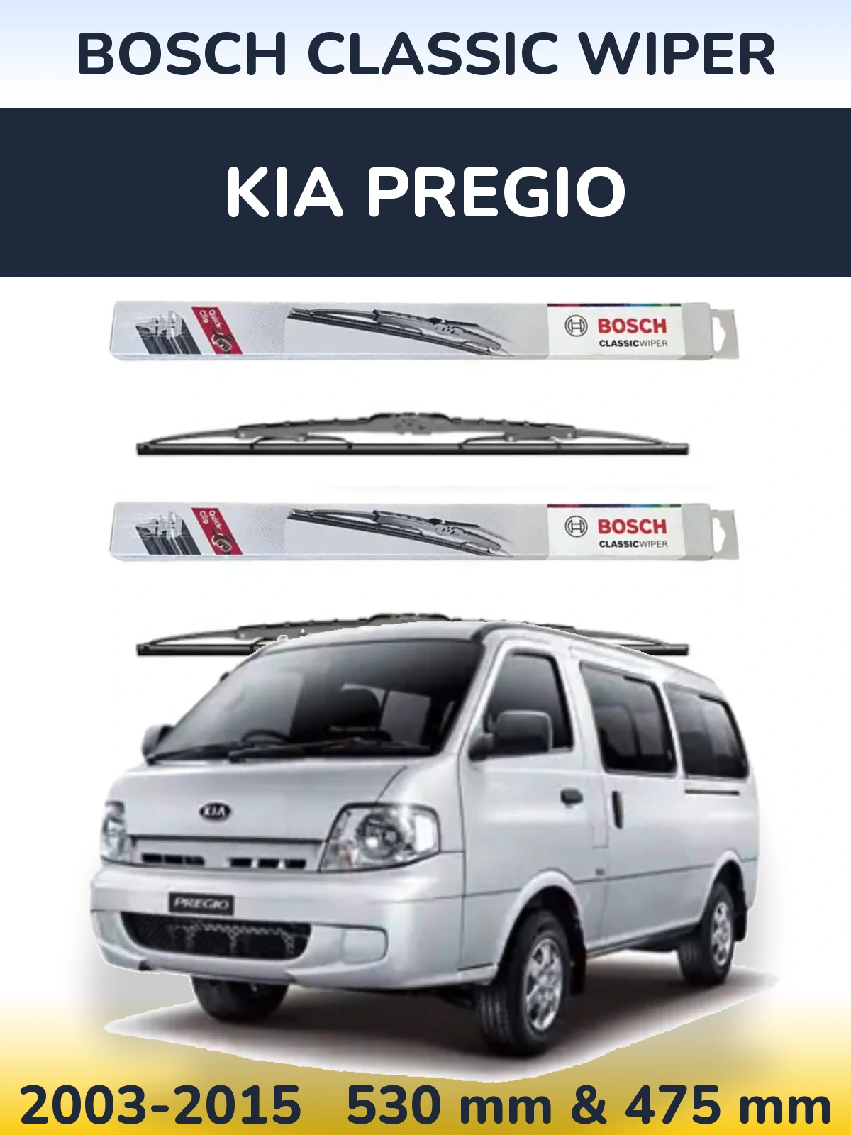 Ștergătoare BOSCH Classic Wiper pentru KIA Pregio