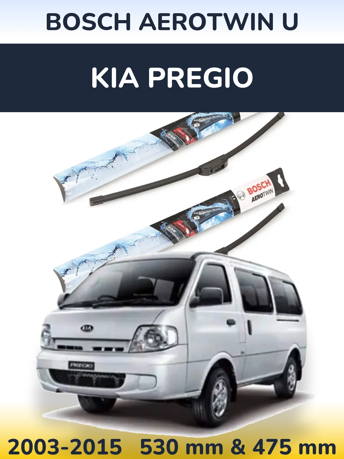 Ștergătoare BOSCH AeroTwin U pentru KIA Pregio