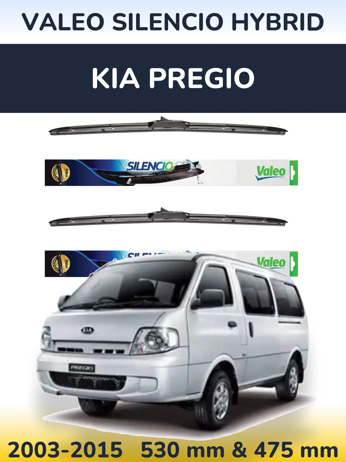 Ștergătoare Valeo Silencio Hybrid pentru KIA Pregio