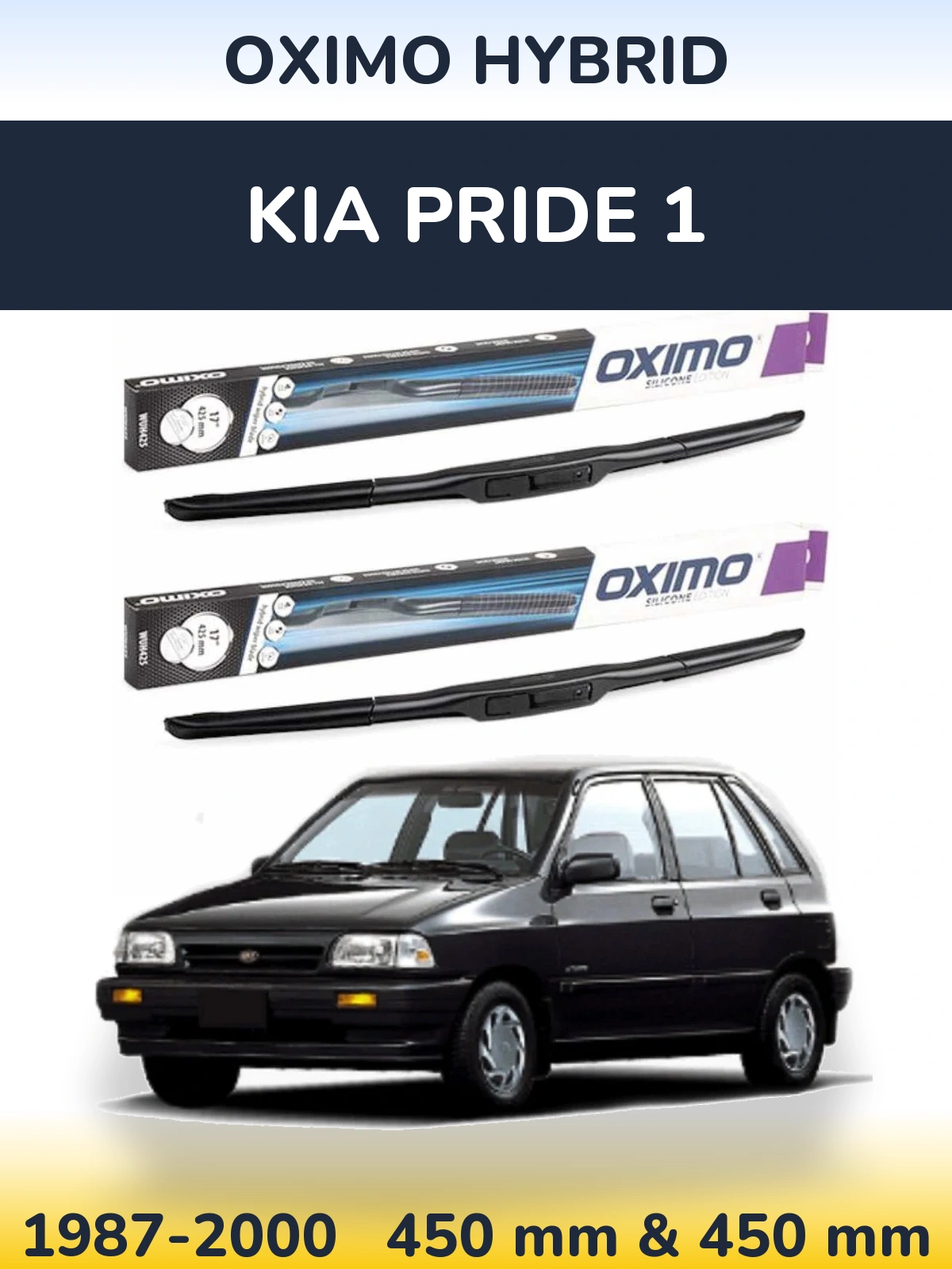 Ștergătoare Oximo Hybrid pentru KIA Pride 1