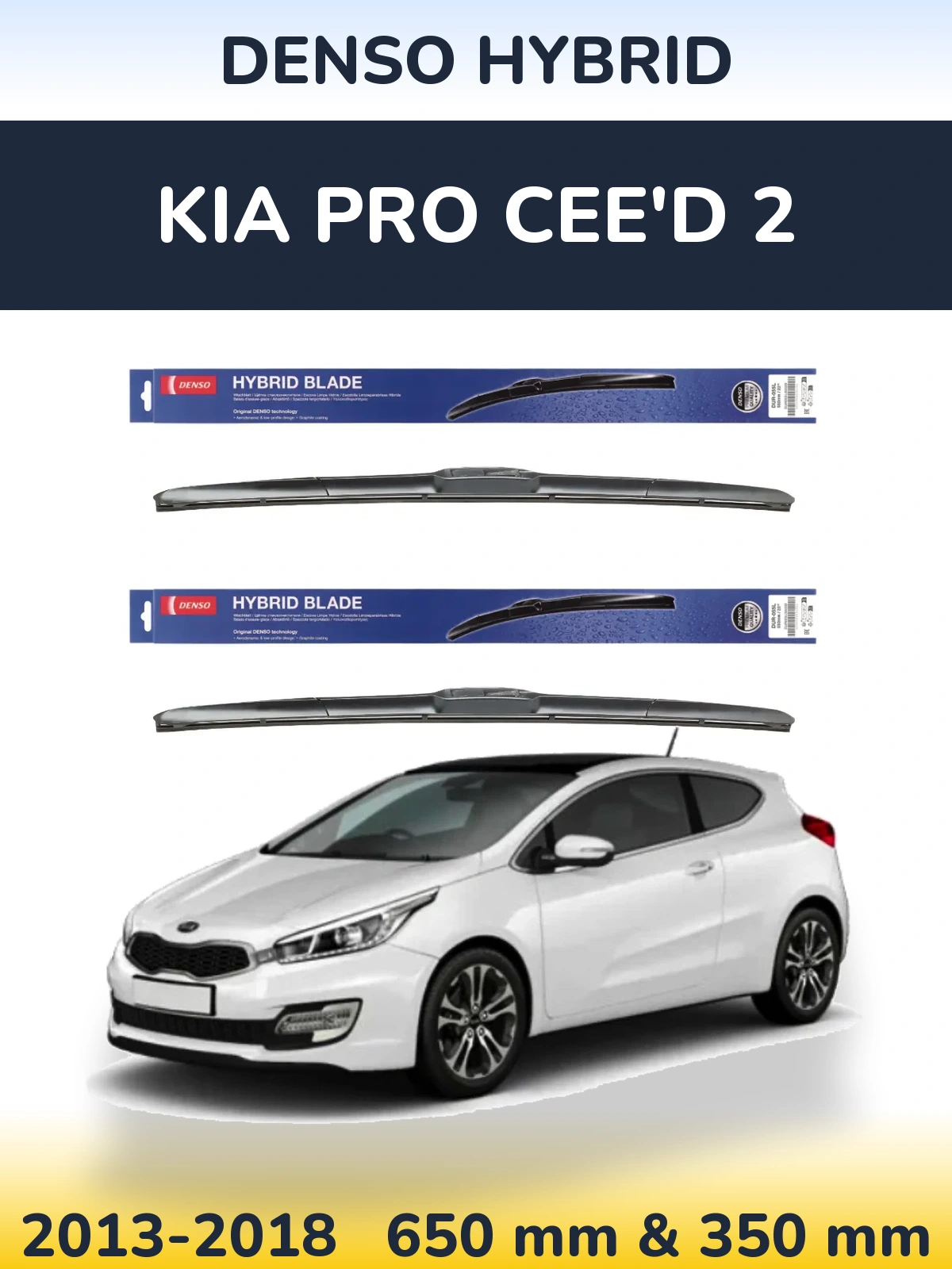 Ștergătoare Denso Hybrid pentru KIA Pro Cee'd 2