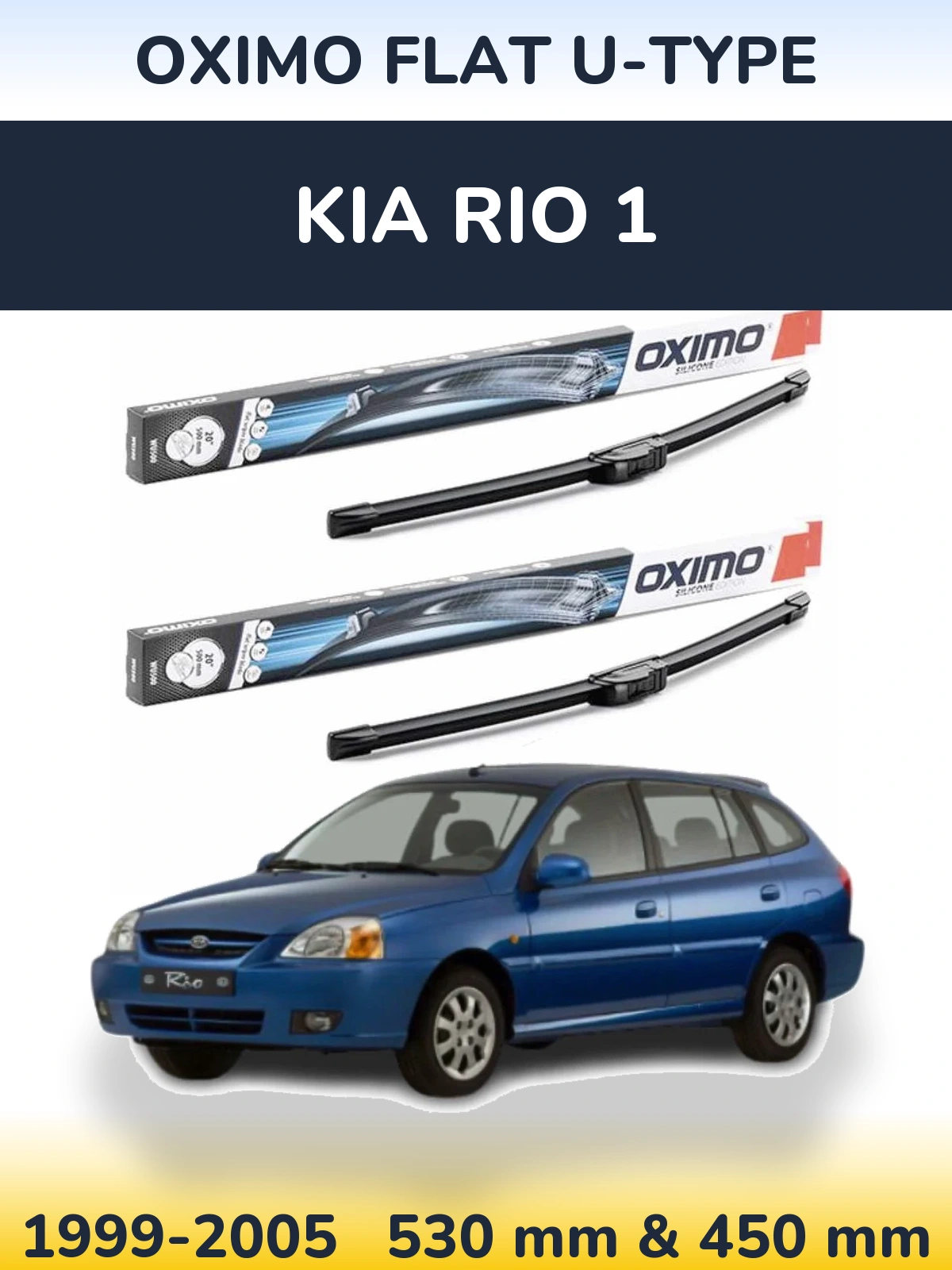 Ștergătoare Oximo Flat U-type pentru KIA Rio 1