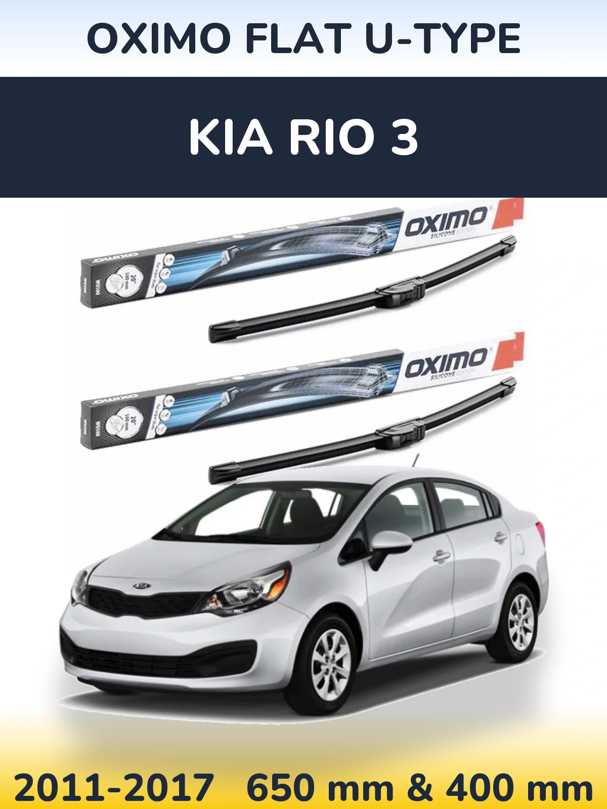 Ștergătoare Oximo Flat U-type pentru KIA Rio 3