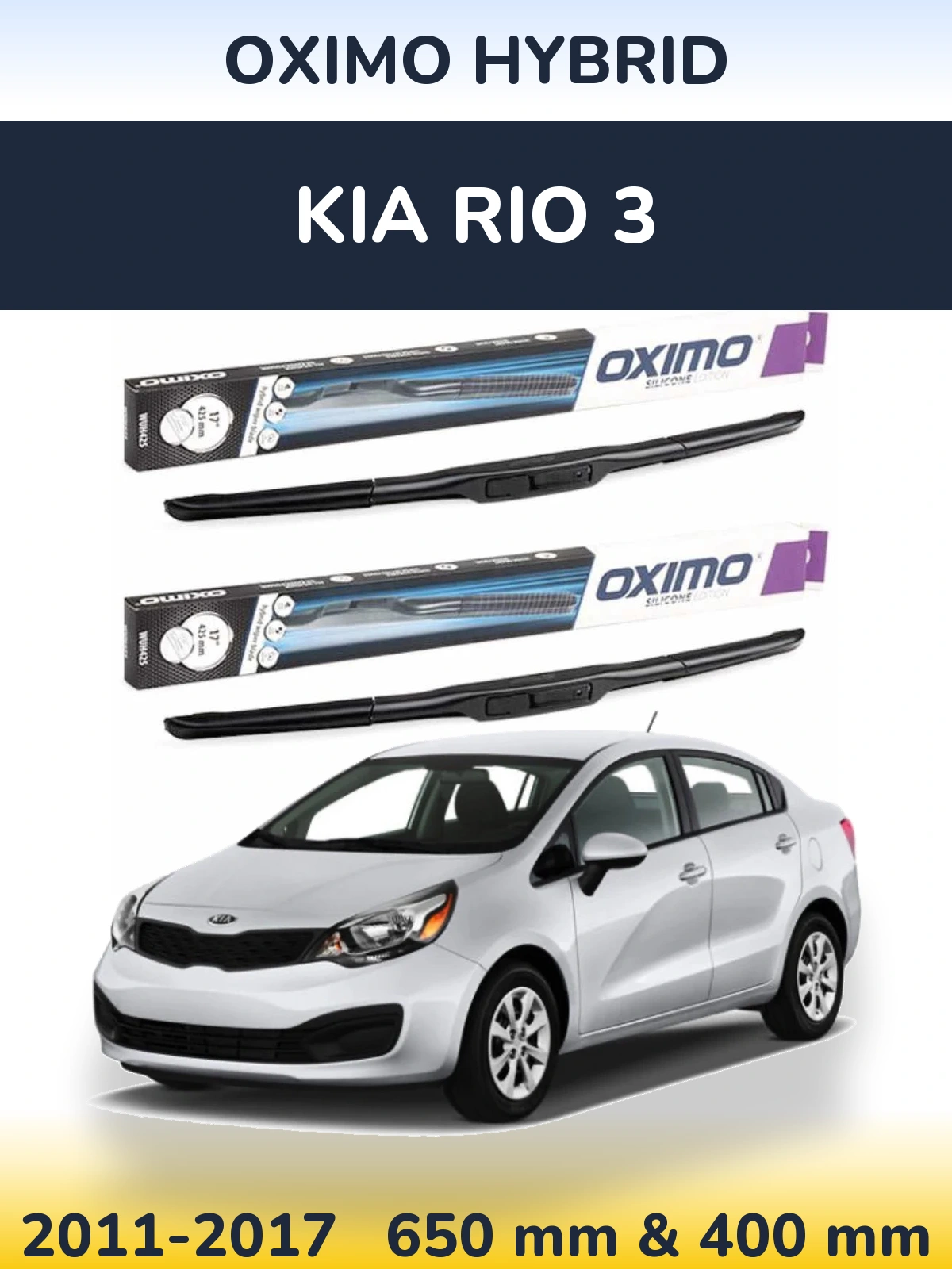 Ștergătoare Oximo Hybrid pentru KIA Rio 3