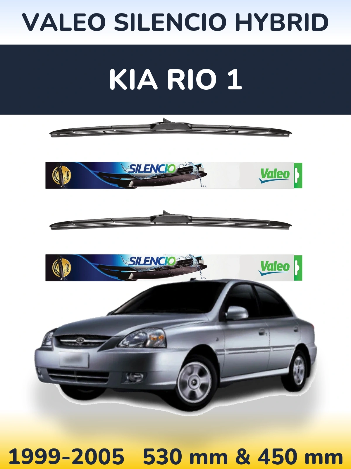 Ștergătoare Valeo Silencio Hybrid pentru KIA Rio 1