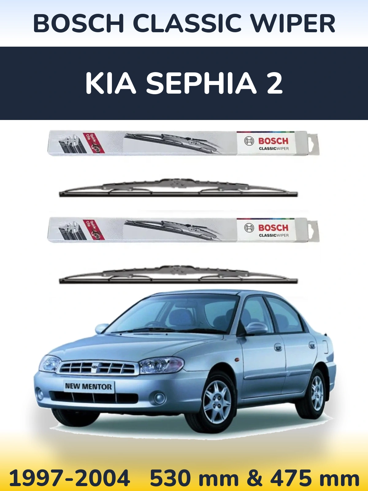 Ștergătoare BOSCH Classic Wiper pentru KIA Sephia 2