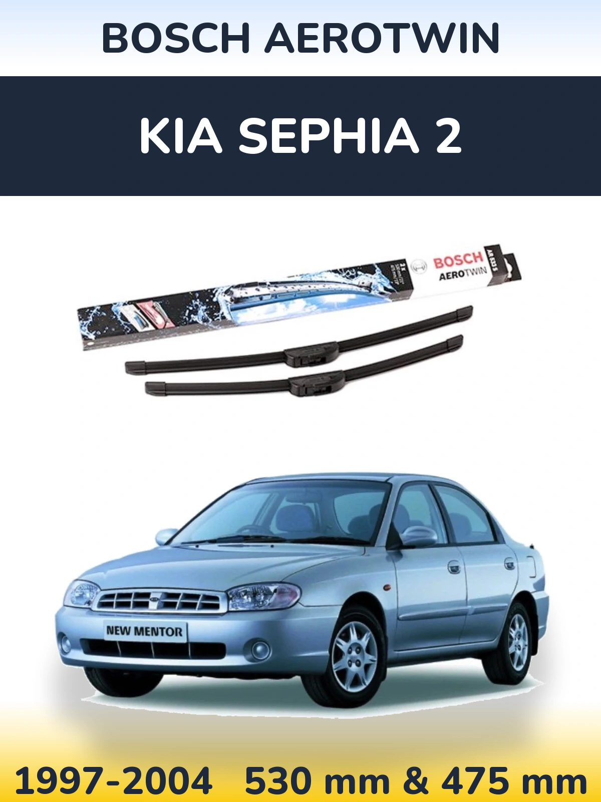 Ștergătoare BOSCH AeroTwin pentru KIA Sephia 2