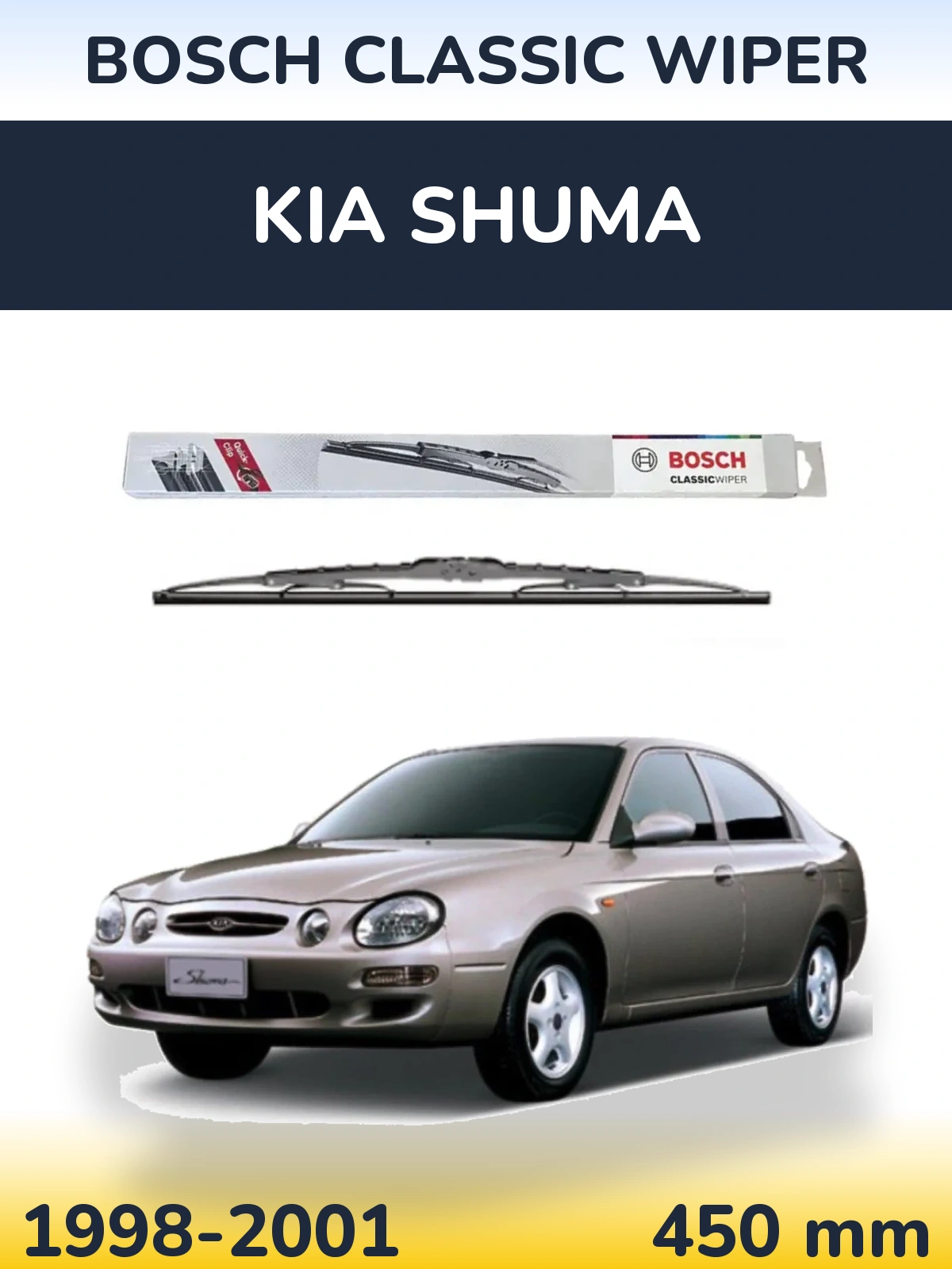Ștergătoare BOSCH Classic Wiper pentru KIA Shuma