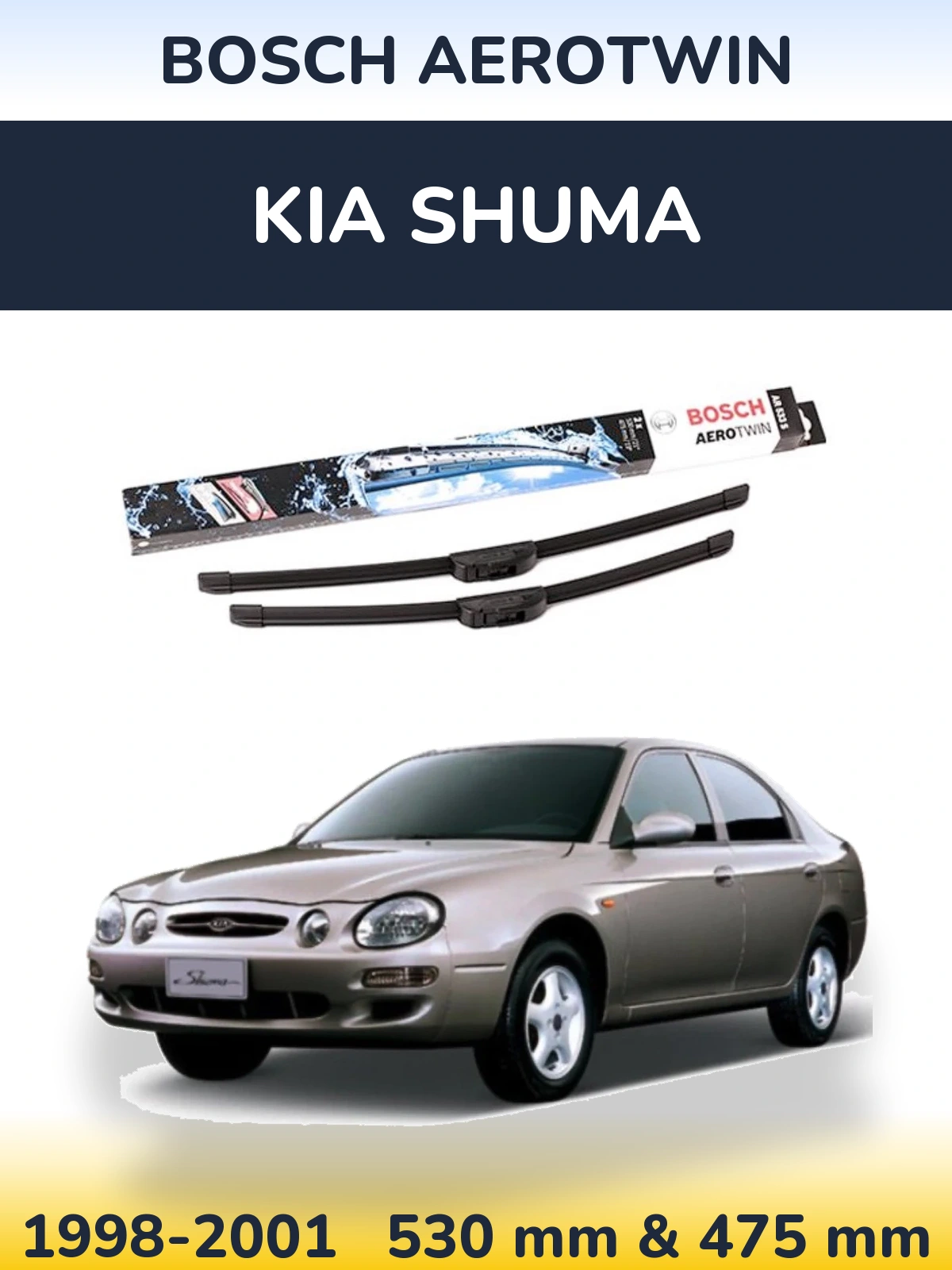 Ștergătoare BOSCH AeroTwin pentru KIA Shuma