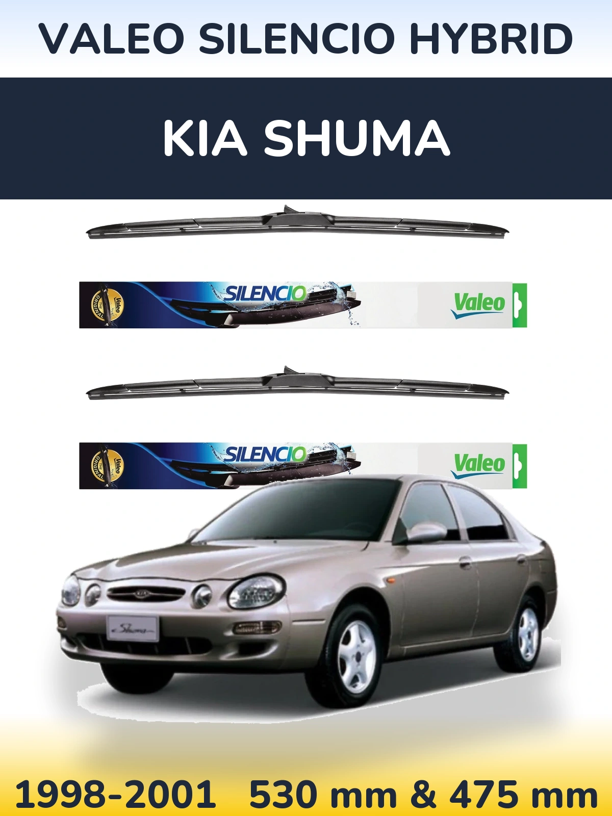 Ștergătoare Valeo Silencio Hybrid pentru KIA Shuma
