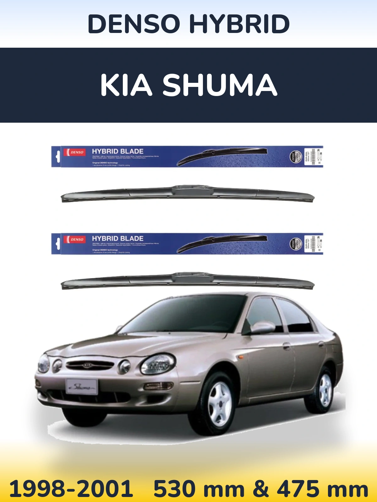 Ștergătoare Denso Hybrid pentru KIA Shuma